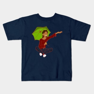 Umbrella Girl Kids T-Shirt